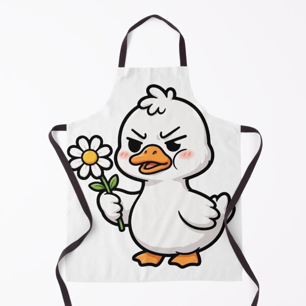 Item preview, Silly Goose Holding Daisy Funny Cute Goose Meme Sticker designed and sold by olex-Designs.