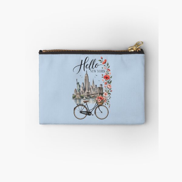 Item preview, Hello New York – Vintage Bicycle, Flowers & Skyline designed and sold by NinaCreator.