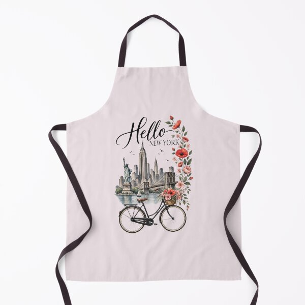 Item preview, Hello New York – Vintage Bicycle, Flowers & Skyline designed and sold by NinaCreator.