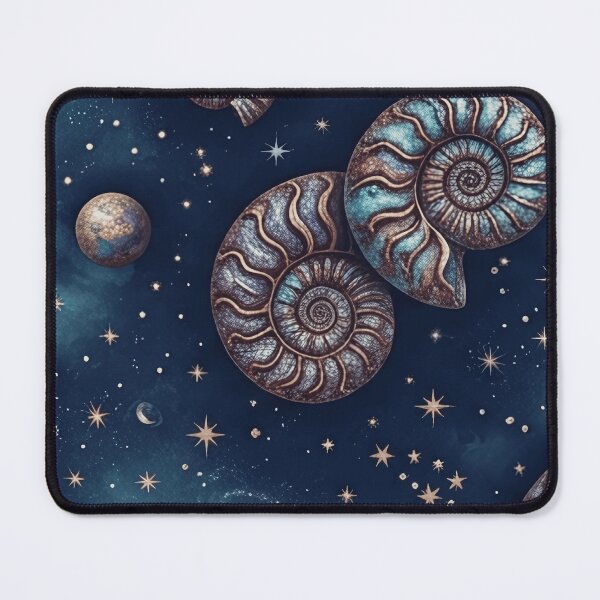 Artikelvorschau, Muster der kosmischen Ammonitengalaxie entworfen und verkauft von SassyArtistry.