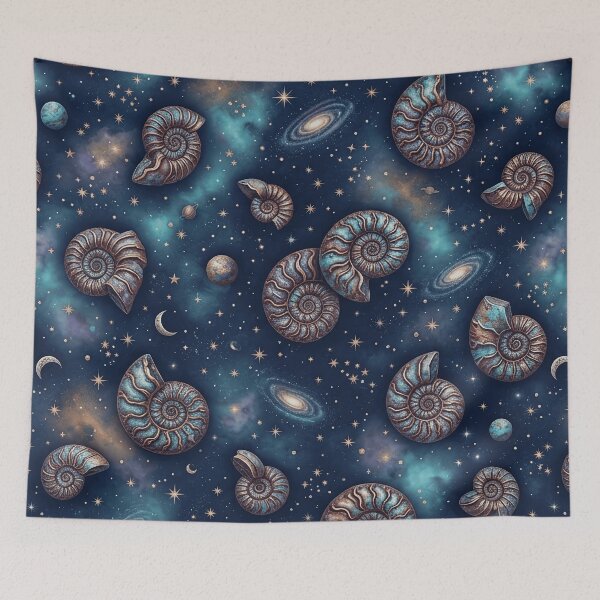 Item preview, Cosmic Ammonite Galaxy Pattern designed and sold by SassyArtistry.