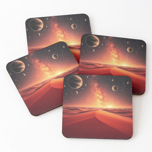 Item preview,  Dramatic Red Desert With Planetary Sunset Sky designed and sold by IntelliMindDesigns.