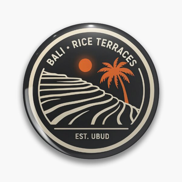 Item preview, Bali Rice Terraces Crest — Circular Badge Logo designed and sold by Shutter-Dragon.