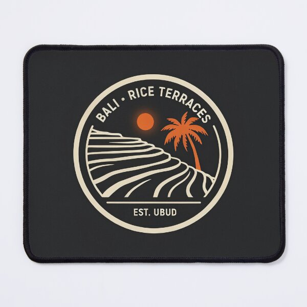Item preview, Bali Rice Terraces Crest — Circular Badge Logo designed and sold by Shutter-Dragon.