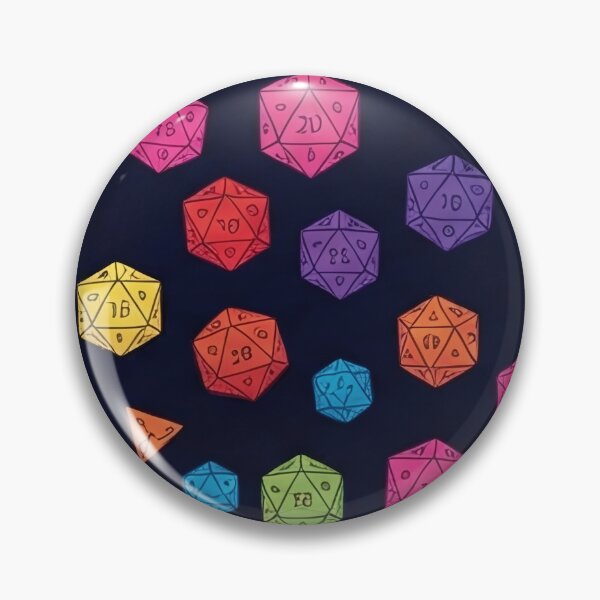 Artikelvorschau, Regenbogen-D20-Würfelmuster entworfen und verkauft von SassyArtistry.