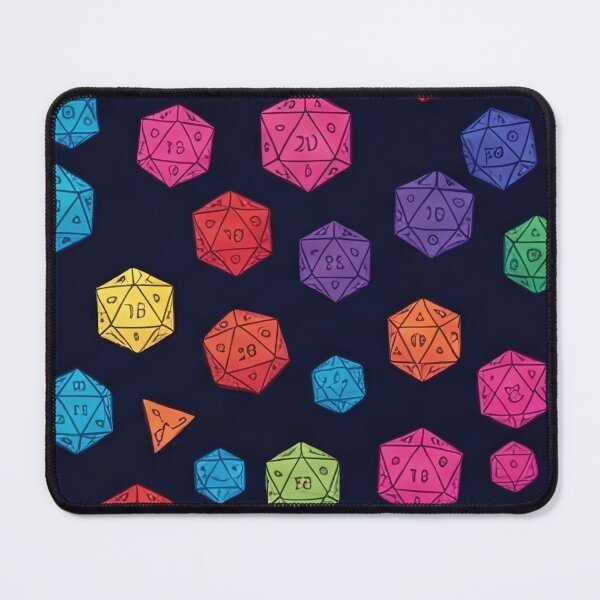 Item preview, Rainbow D20 Dice Pattern designed and sold by SassyArtistry.