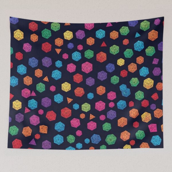 Item preview, Rainbow D20 Dice Pattern designed and sold by SassyArtistry.