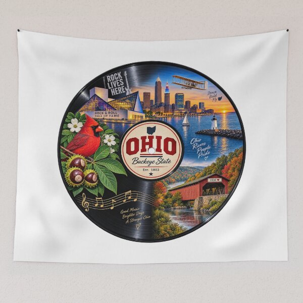 Item preview, Ohio Vinyl Record designed and sold by Whimspired By Paxx.