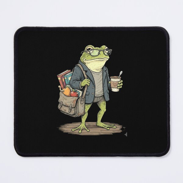 Item preview, Frog Teacher Carrying Books Coffee and School Supplies designed and sold by MiALopezArt.