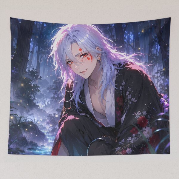 Item preview, Tengen Uzui Demon Slayer Enchanted Moonlit Forest Stream designed and sold by SolenneAzur.