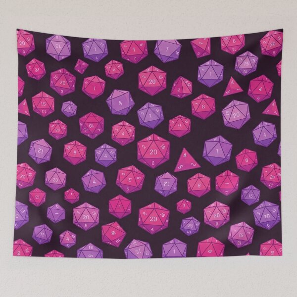 Item preview, Pink Purple D20 Dice Pattern designed and sold by SassyArtistry.