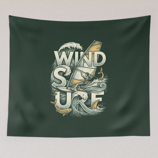 Item preview, Windsurf Vintage Wave Ocean Sailor Graphic designed and sold by KiwiRider.