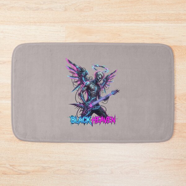 Item preview, Angel Rocker Cosmic Guitar Black Heaven Print-4 designed and sold by MarjaVolpert.