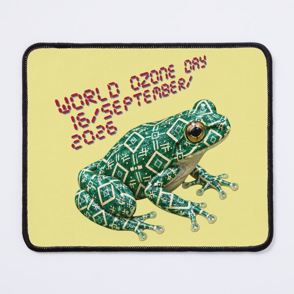 Item preview, Camouflaged Tree Frog in Emerald Geometric Mosaic designed and sold by zenjiinspired.