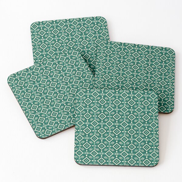 Item preview, Camouflaged Tree Frog in Emerald Geometric Mosaic designed and sold by zenjiinspired.