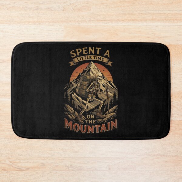 Item preview, Spent a Little Time on the Mountain Skeleton Hiker Vintage Hiking Gift designed and sold by Zizo-DR44.