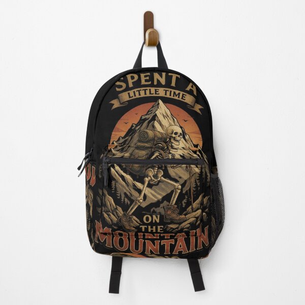 Item preview, Spent a Little Time on the Mountain Skeleton Hiker Vintage Hiking Gift designed and sold by Zizo-DR44.