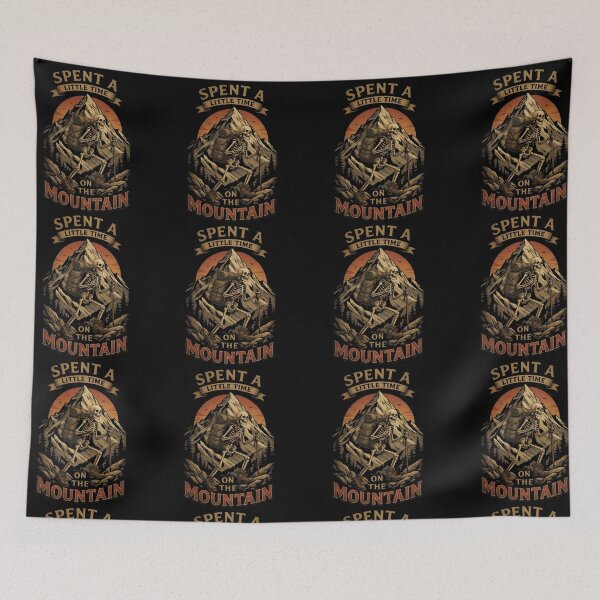 Item preview, Spent a Little Time on the Mountain Skeleton Hiker Vintage Hiking Gift designed and sold by Zizo-DR44.
