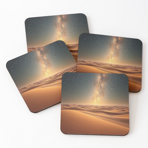 Item preview, Golden Sand Dunes Under Milky Way Galaxy Sky designed and sold by IntelliMindDesigns.