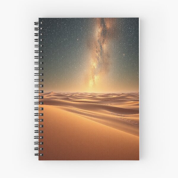 Item preview, Golden Sand Dunes Under Milky Way Galaxy Sky designed and sold by IntelliMindDesigns.