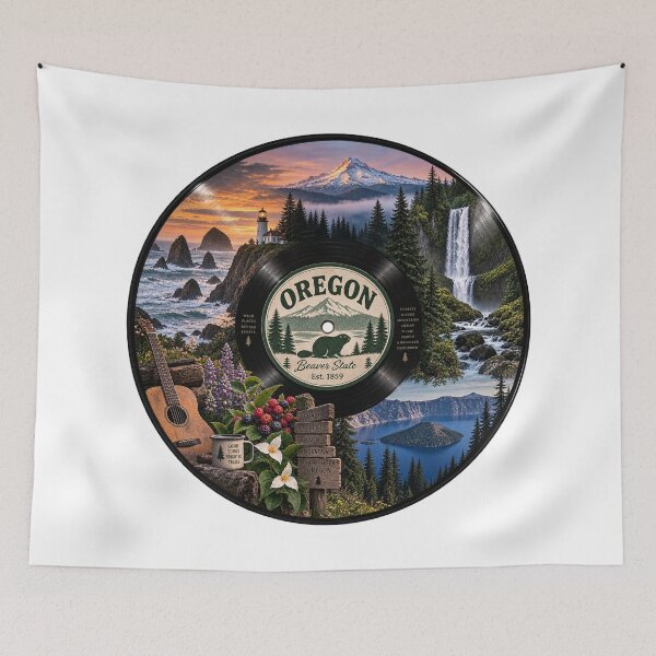 Item preview, Oregon Vinyl Record designed and sold by Whimspired By Paxx.