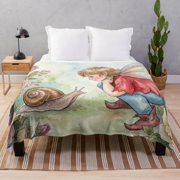 Item preview,  A encounter between a pixie and a snail designed and sold by Faerieglen.