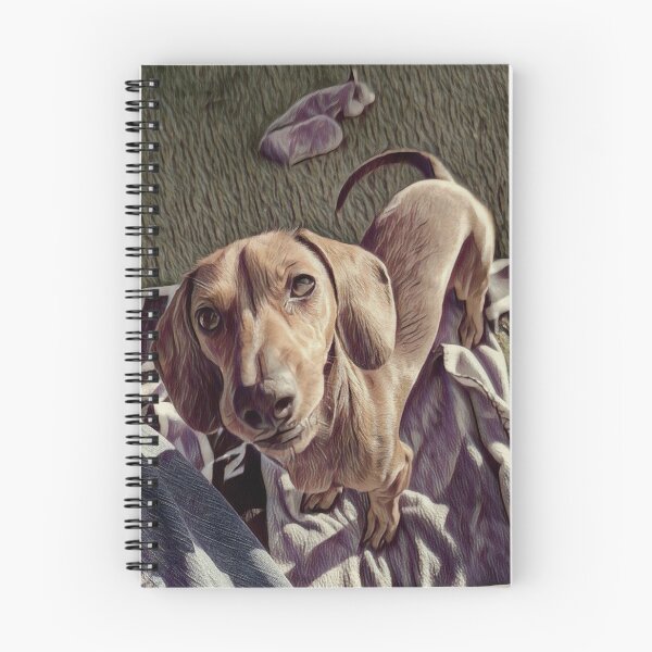Item preview, Sweet Red Dachshund Looking Up Oil Painting Art designed and sold by Long Dog Digital Art .