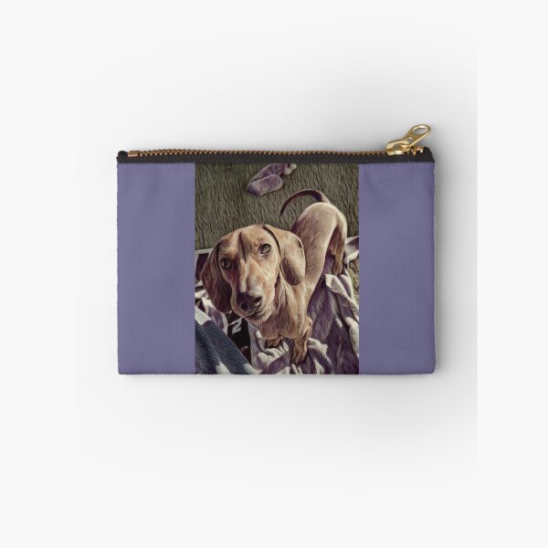 Item preview, Sweet Red Dachshund Looking Up Oil Painting Art designed and sold by Long Dog Digital Art .