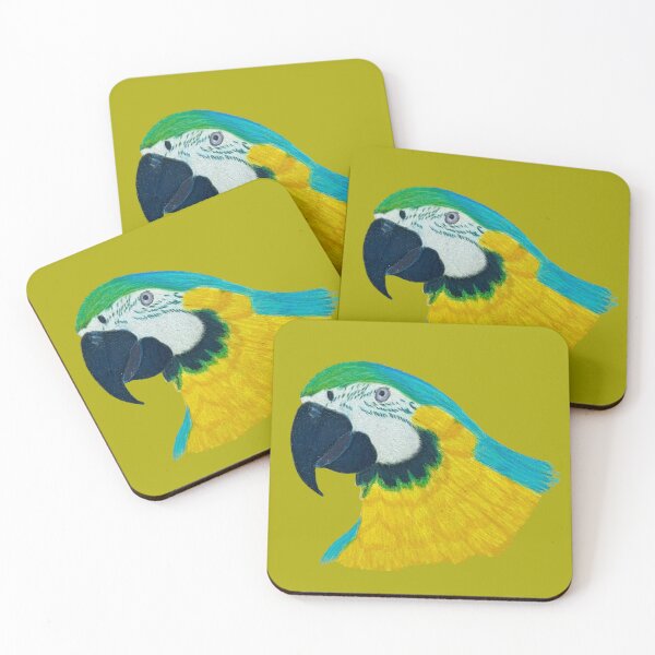 Item preview, Blue and Gold Macaw - colored pencil art by Jen designed and sold by Pharaby Fable's Pup Artist Studio.