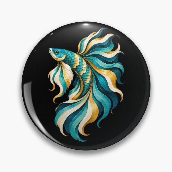 Item preview, Turquoise Betta Fish  designed and sold by Haleema Rauf.