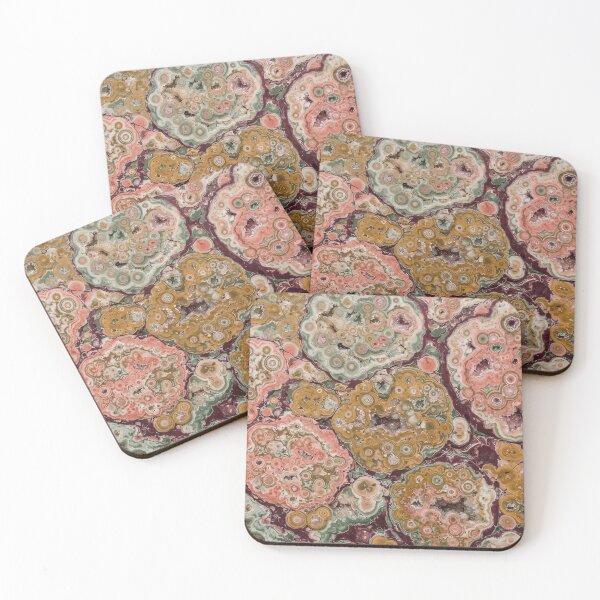 Item preview, Pink Ocean Jasper Orbicular Pattern designed and sold by SassyArtistry.