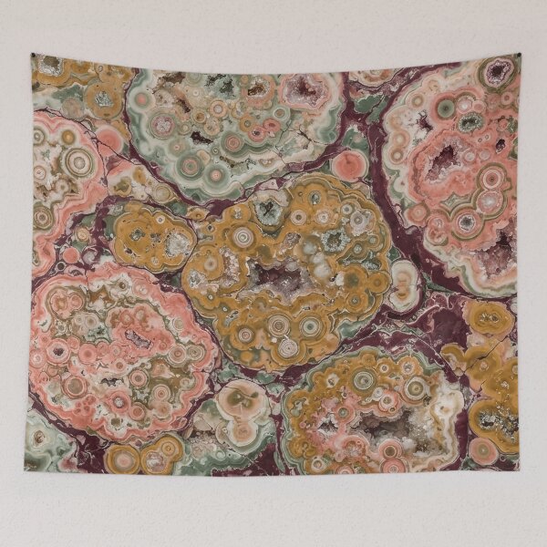 Item preview, Pink Ocean Jasper Orbicular Pattern designed and sold by SassyArtistry.