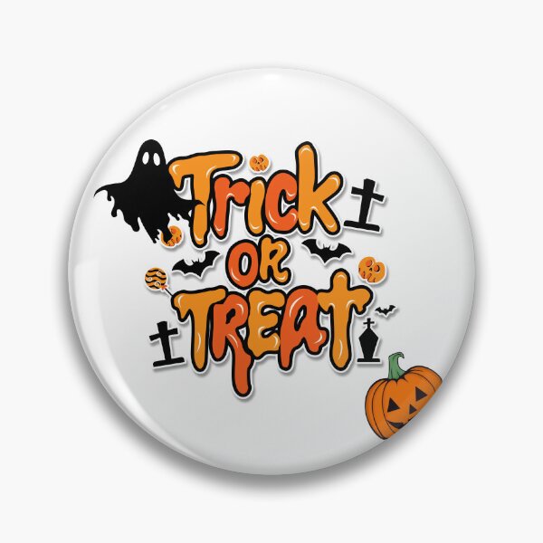 Item preview, Halloween: Trick or Treat typography with ghost and pumpkin designed and sold by AaryaGraphics.