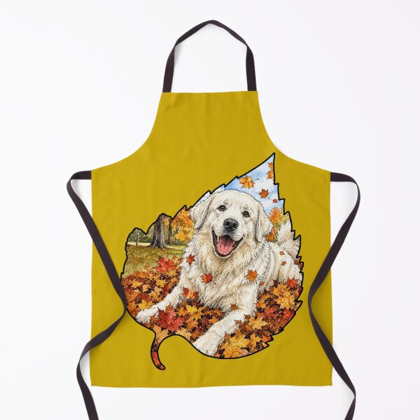 Item preview, Fall Great Pyrenees Dog Playing In Autumn Leaves designed and sold by Lion and Lamb Design.