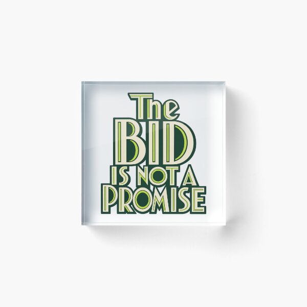 Item preview, The Bid Is Not a Promise Art Deco Trading Type designed and sold by Bikivuno.