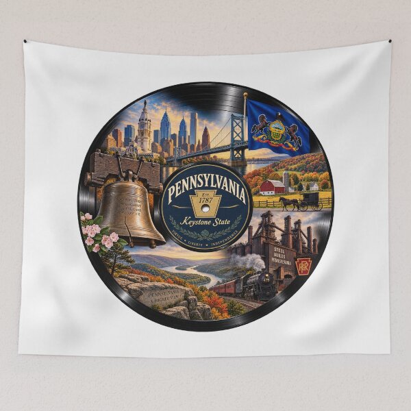 Item preview, Pennsylvania Vinyl Record designed and sold by Whimspired By Paxx.