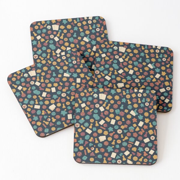 Item preview, Retro Tabletop Gaming Pieces Pattern designed and sold by SassyArtistry.
