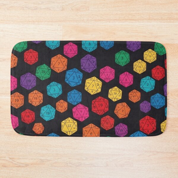 Item preview, Rainbow D20 Dice Seamless Pattern designed and sold by SassyArtistry.