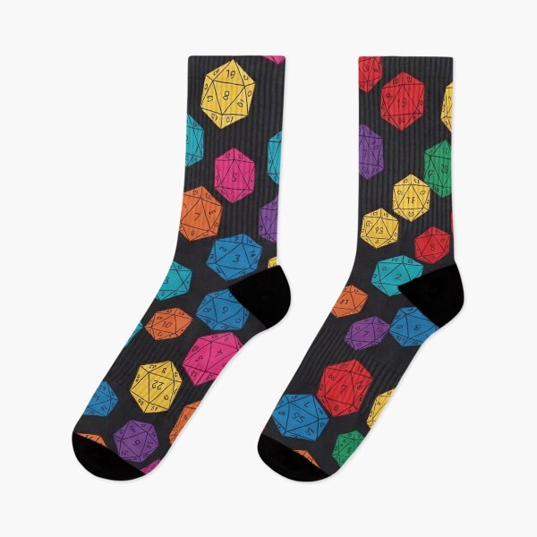 Item preview, Rainbow D20 Dice Seamless Pattern designed and sold by SassyArtistry.