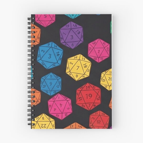 Item preview, Rainbow D20 Dice Seamless Pattern designed and sold by SassyArtistry.