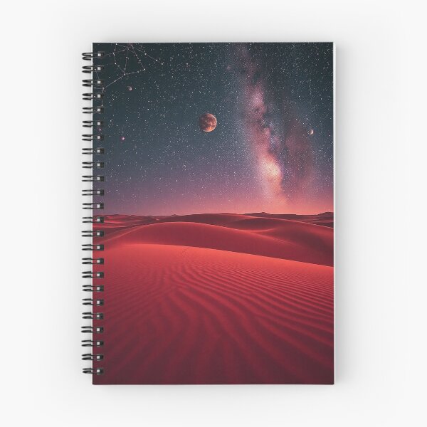 Item preview, Red Desert Dunes Under Milky Way Galaxy Sky designed and sold by IntelliMindDesigns.