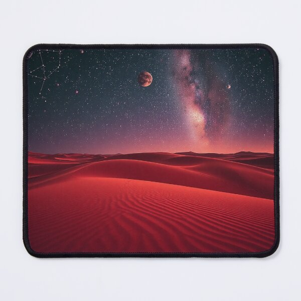 Item preview, Red Desert Dunes Under Milky Way Galaxy Sky designed and sold by IntelliMindDesigns.