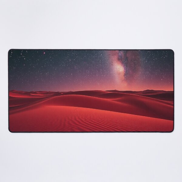 Item preview, Red Desert Dunes Under Milky Way Galaxy Sky designed and sold by IntelliMindDesigns.