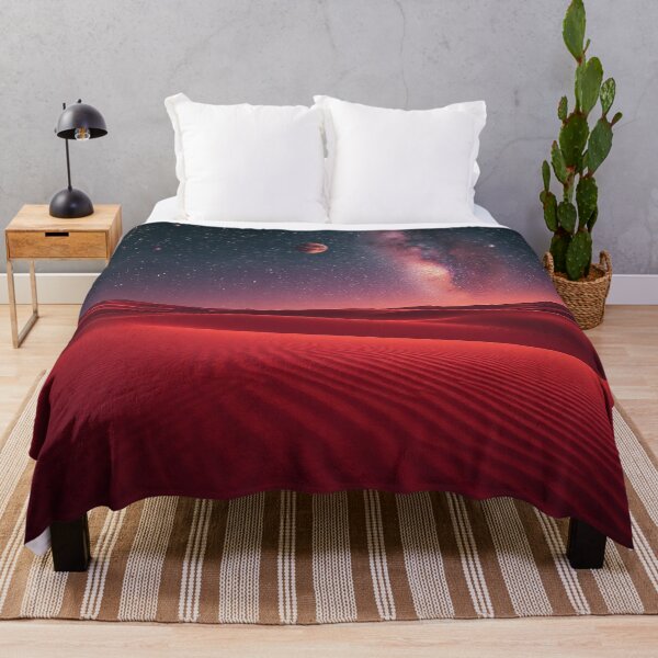 Item preview, Red Desert Dunes Under Milky Way Galaxy Sky designed and sold by IntelliMindDesigns.