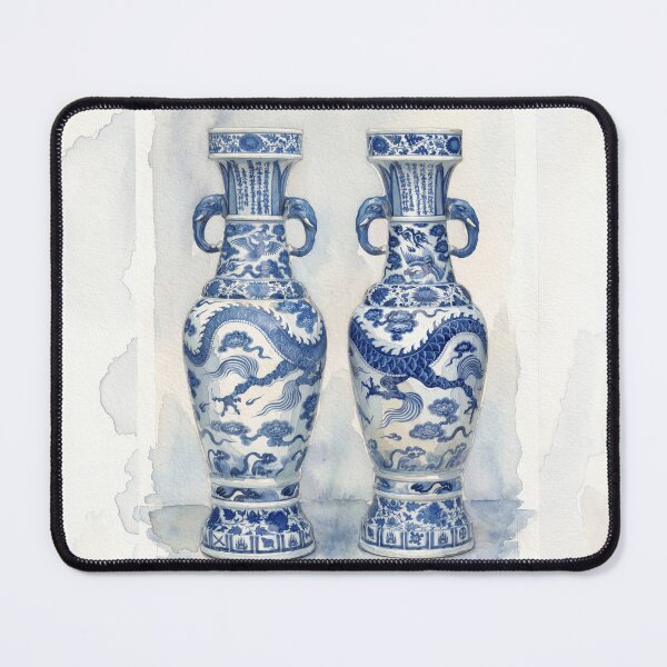 Item preview, Chinoiserie Blue Twin Vases designed and sold by Fani*.