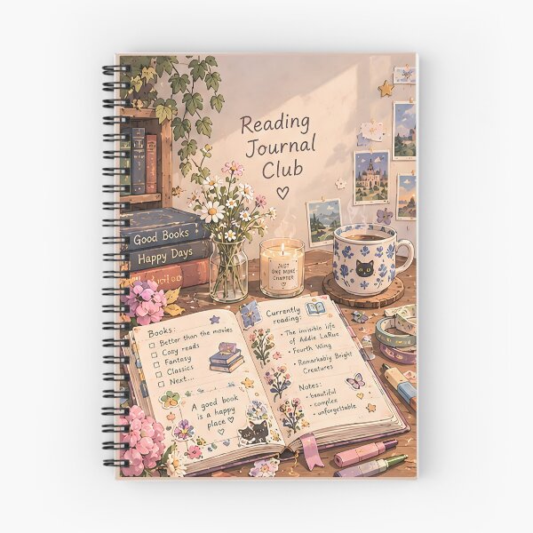 Item preview, Reading Journal Club – Book & Journal Design designed and sold by KWW SHOP.