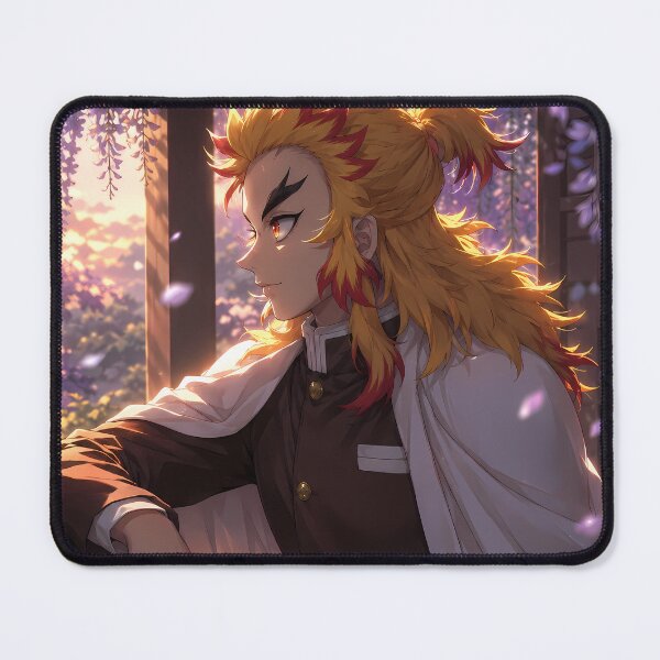 Item preview, Kyojuro Rengoku Demon Slayer Wisteria Sunset Rest designed and sold by SolenneAzur.