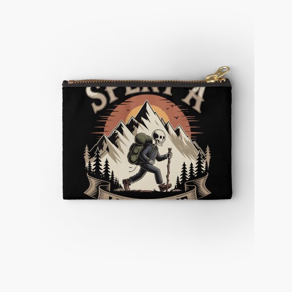 Item preview, Spent a Little Time Hiking Skeleton Mountain Adventure Outdoor designed and sold by Zizo-DR44.