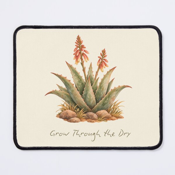 Item preview, Grow Through the Dry Aloe Watercolor designed and sold by mycute-stickers.