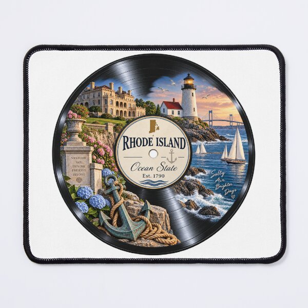 Item preview, Rhode Island Vinyl Record designed and sold by Whimspired By Paxx.
